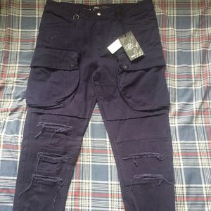 PUBLISH Distressed Cargos Jeans